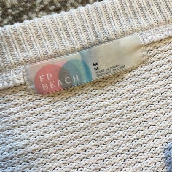 Free People Hailee Sweater Set, Heather Ivory, Size M - Picture 4 of 5